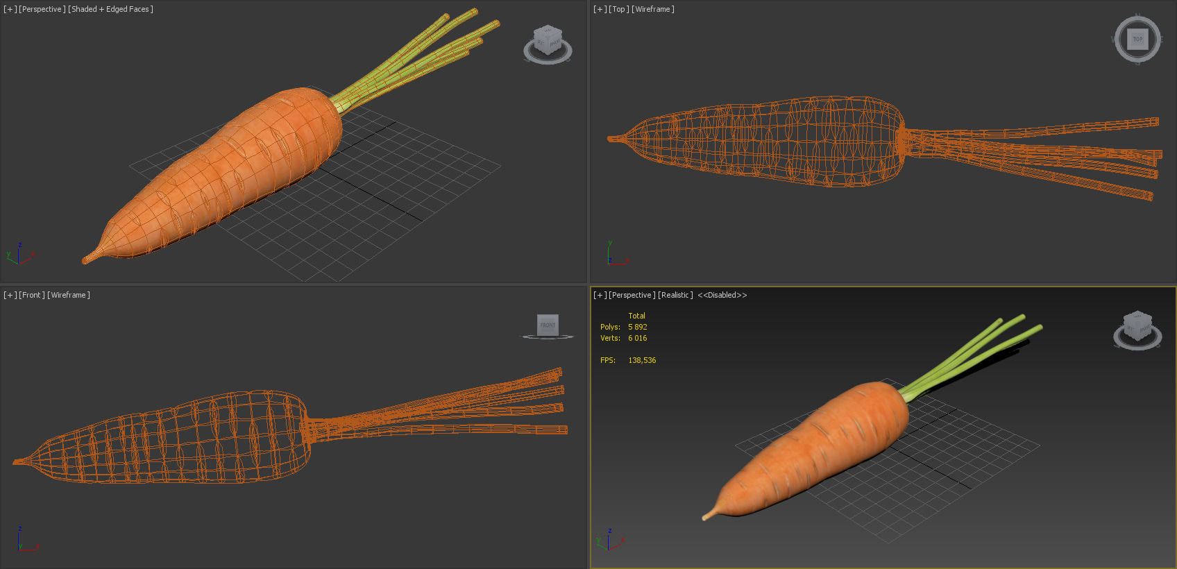 Carrot 3D model_8
