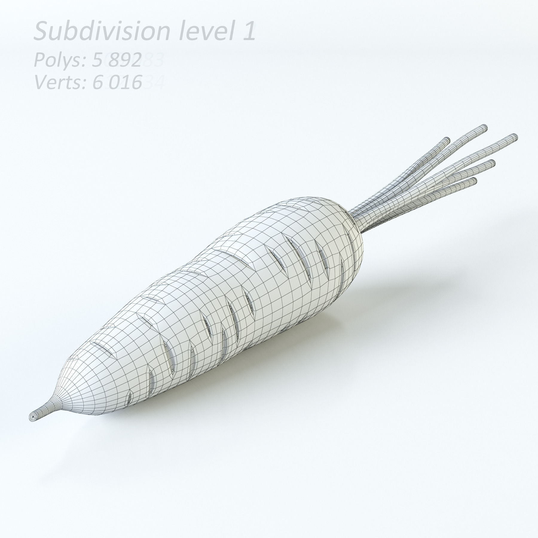 Carrot 3D model_2