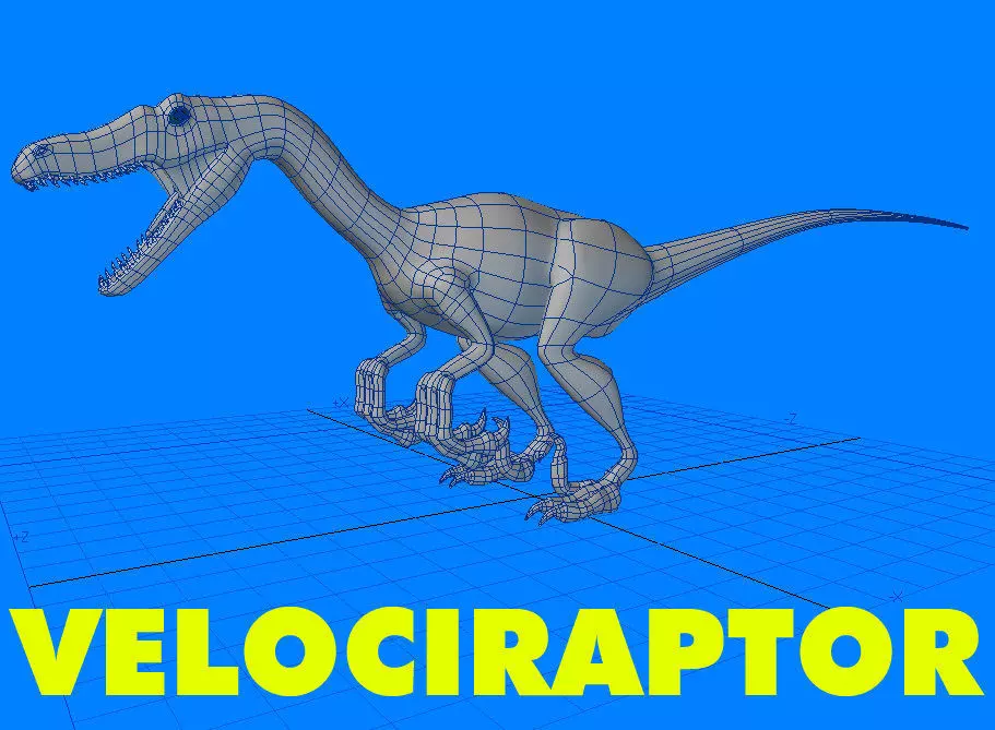 Velociraptor Dinosaur 3D model_0