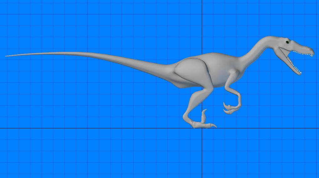 Velociraptor Dinosaur 3D model_2
