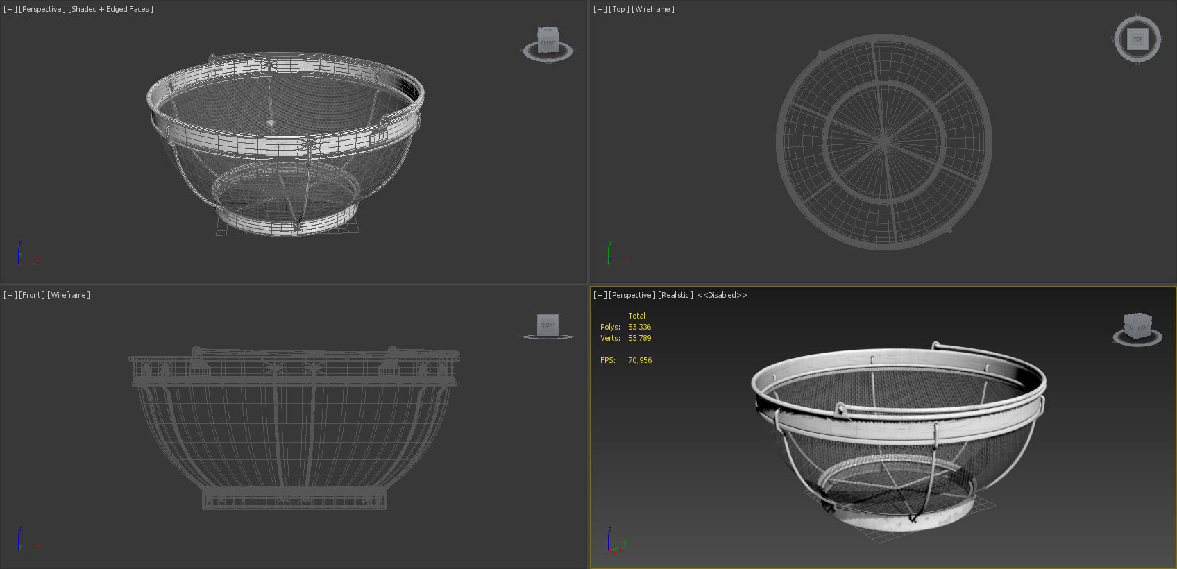 Basket for straining Tescoma Chef 3D model_4