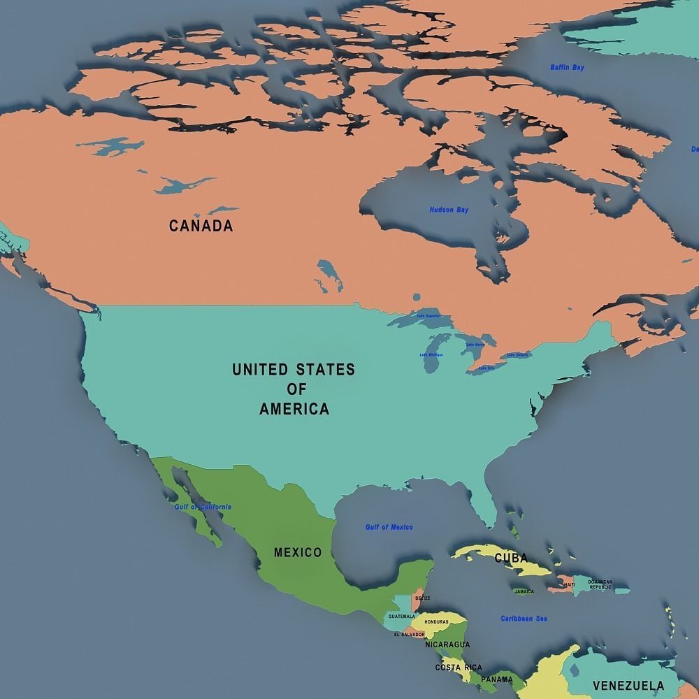 world map 02 3D model_1