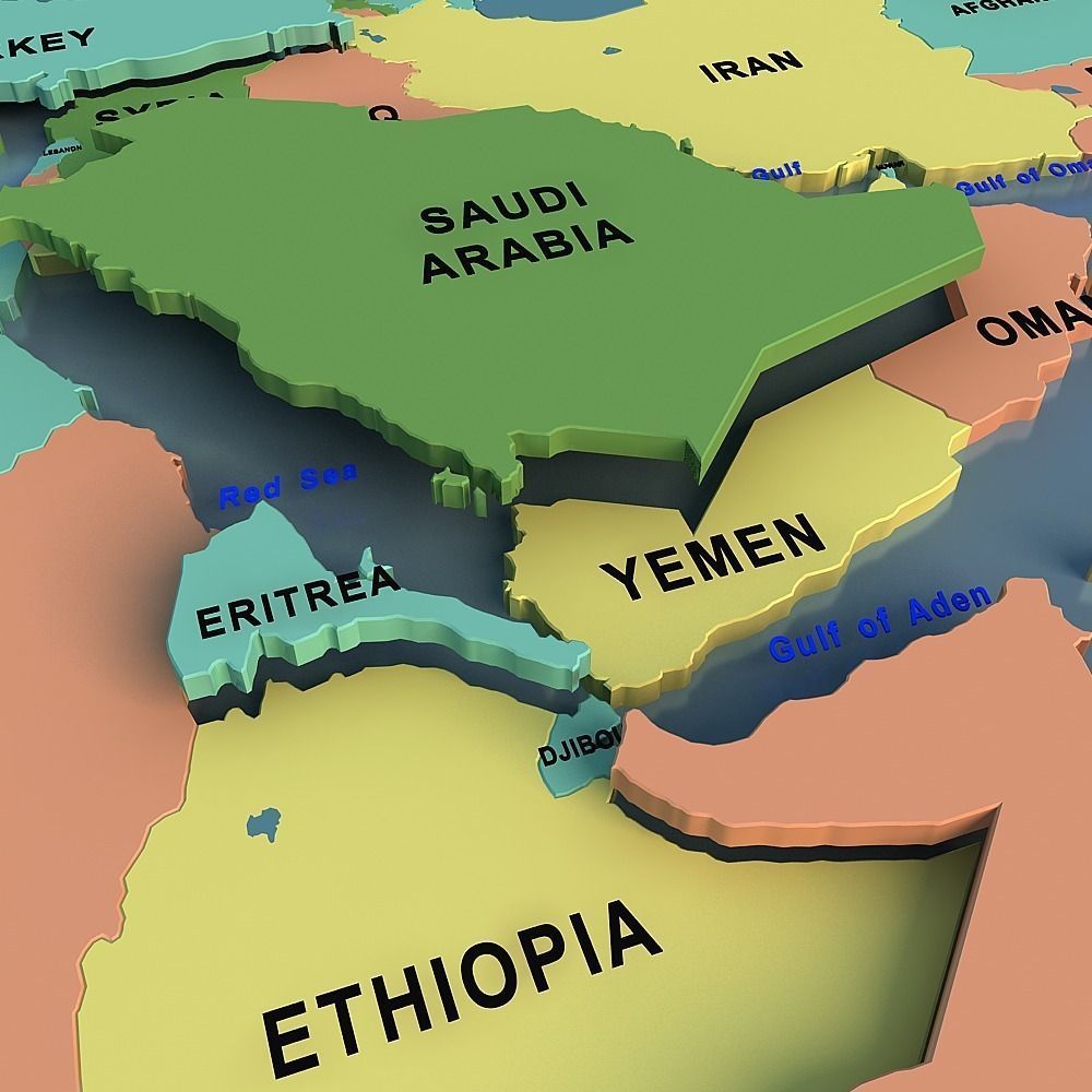 world map 02 3D model_8