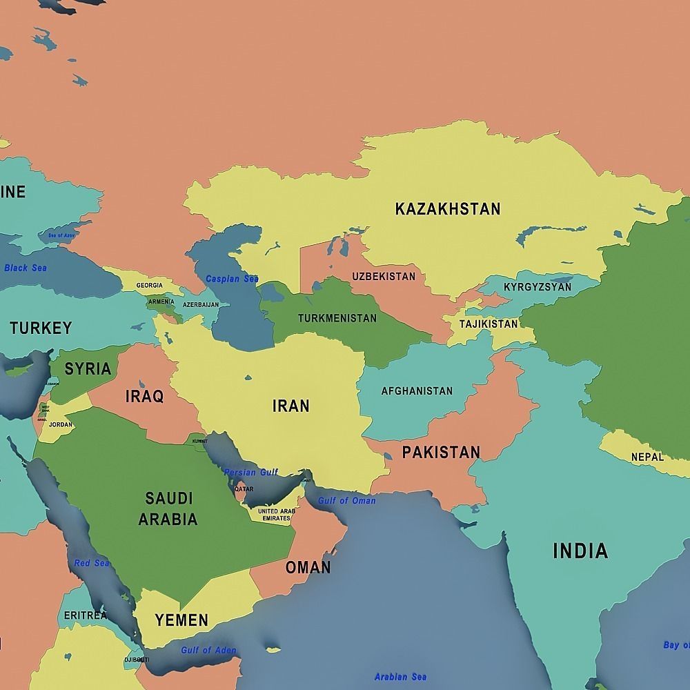 world map 02 3D model_5
