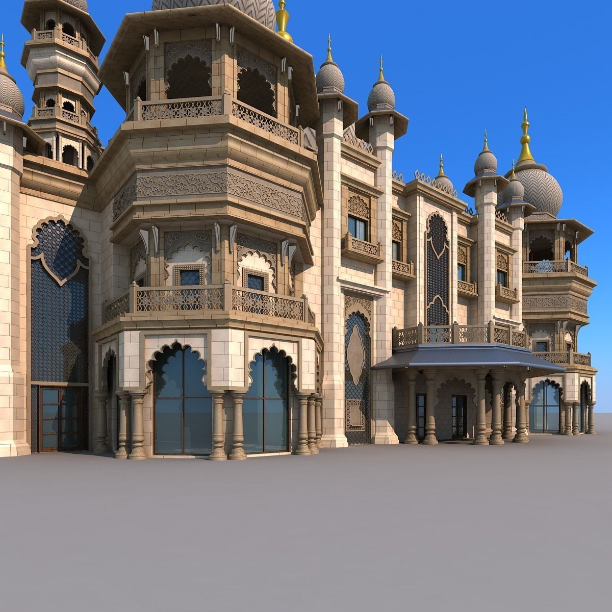 Indian temple 3D model_3