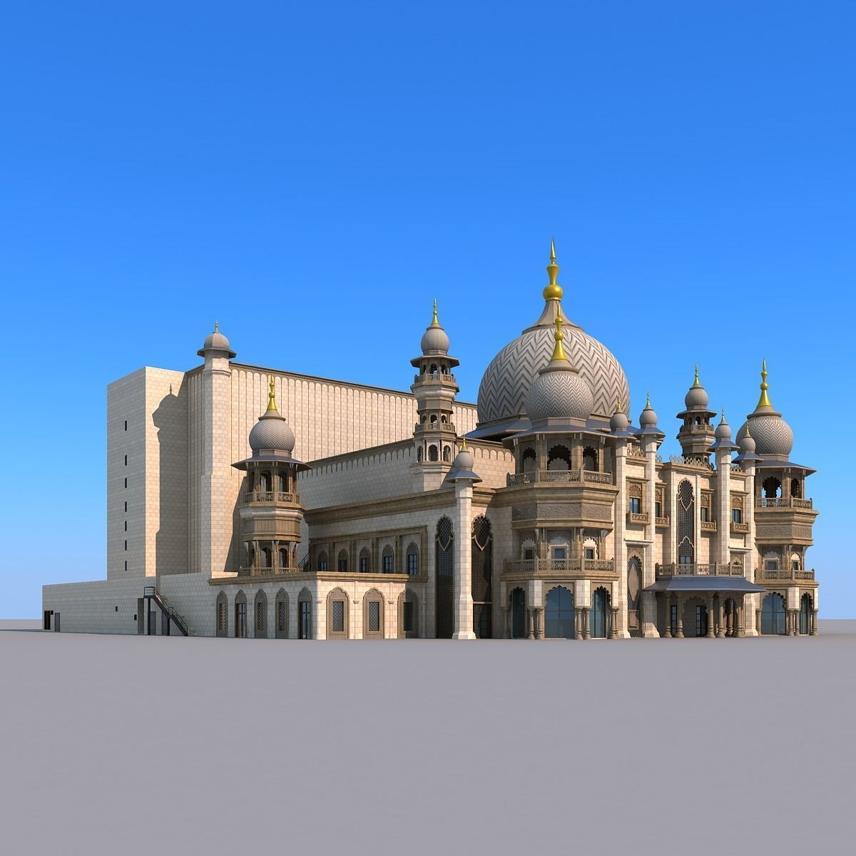 Indian temple 3D model_1