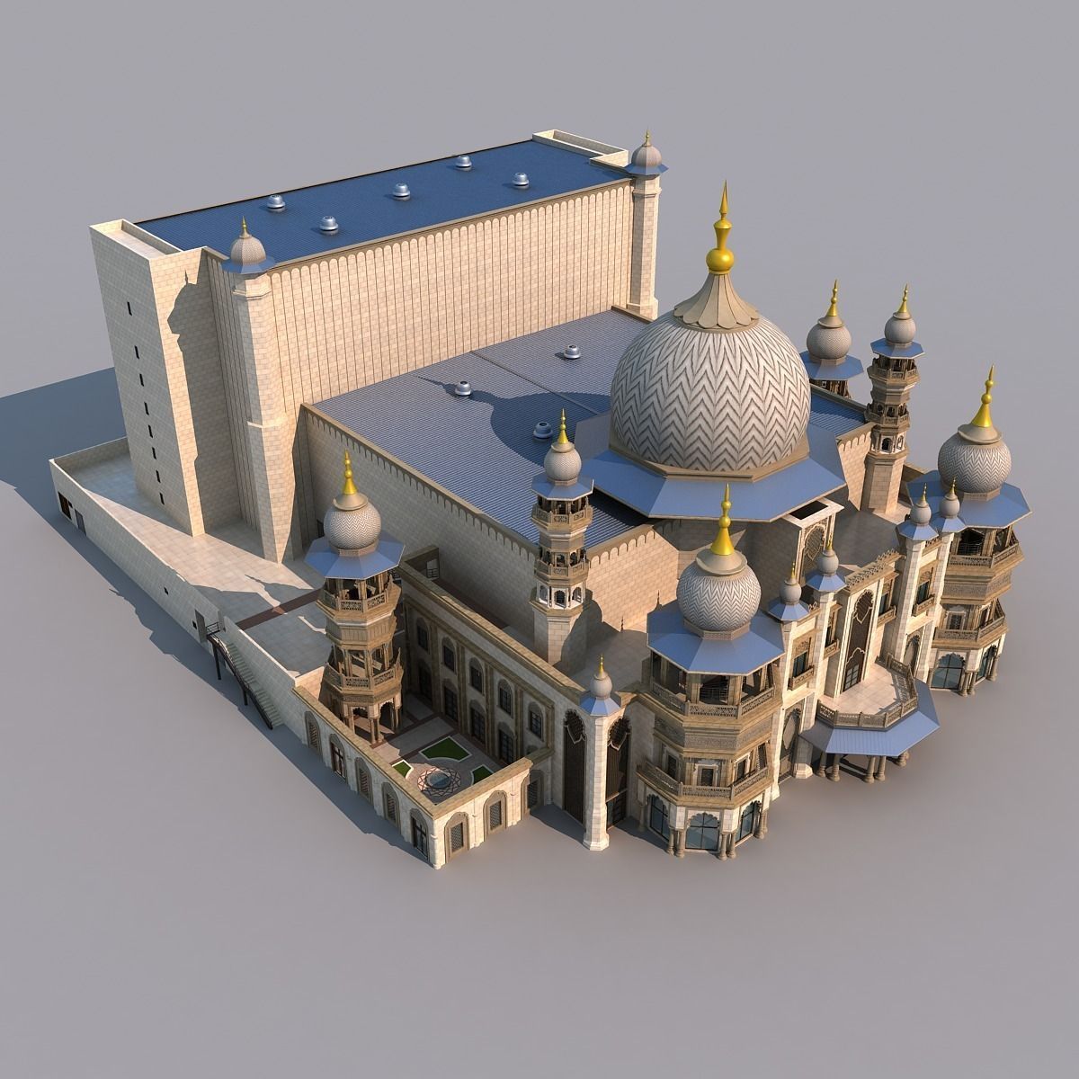Indian temple 3D model_2
