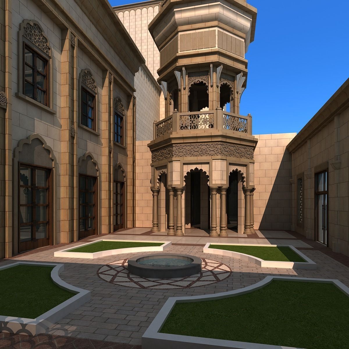 Indian temple 3D model_6