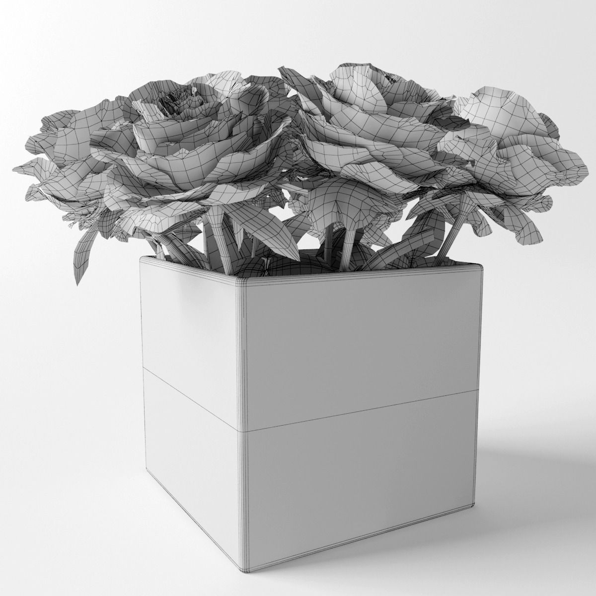 Rose orange 3D model_6