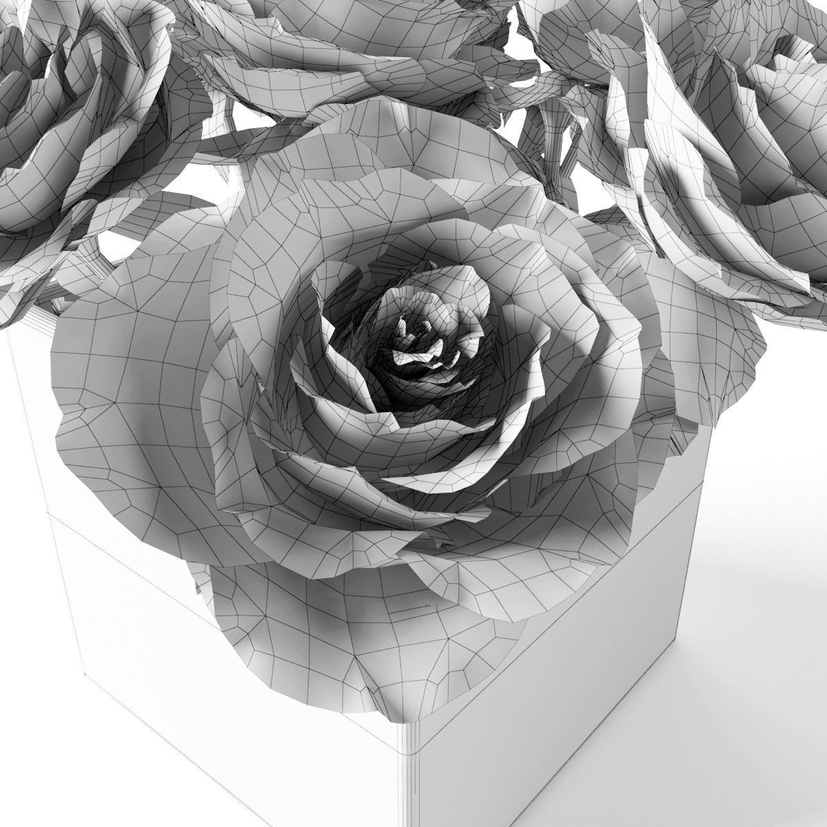 Rose orange 3D model_9