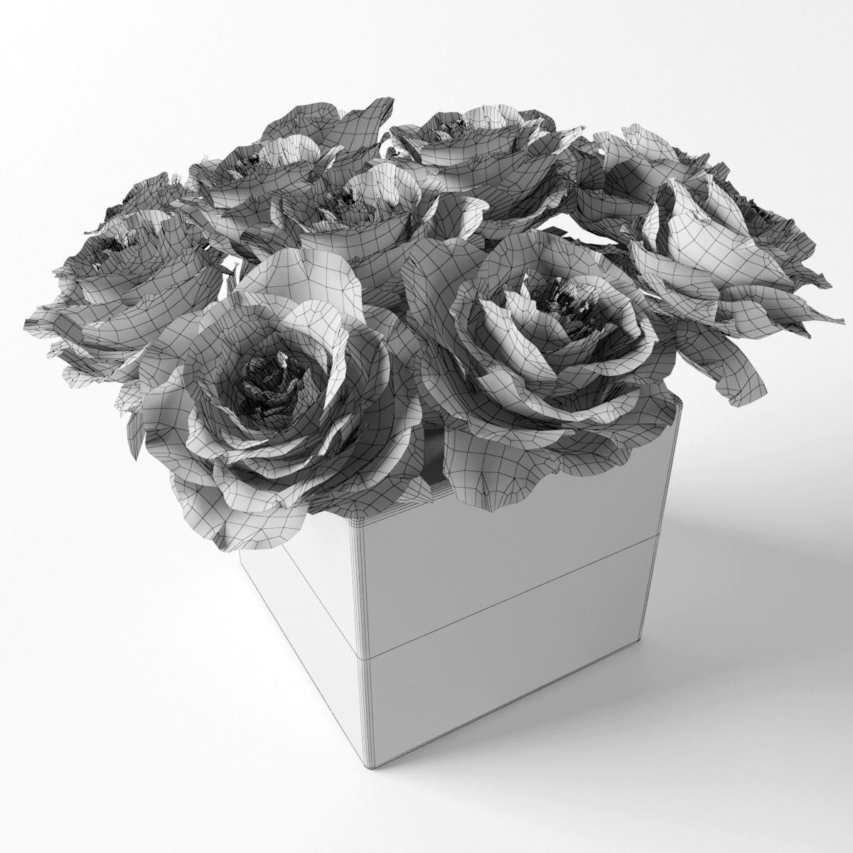 Rose orange 3D model_7