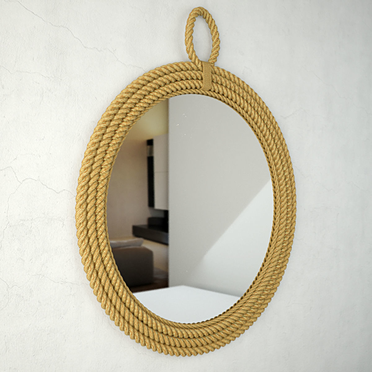 Aspen Oval Mirror Jeffan 3D model_2