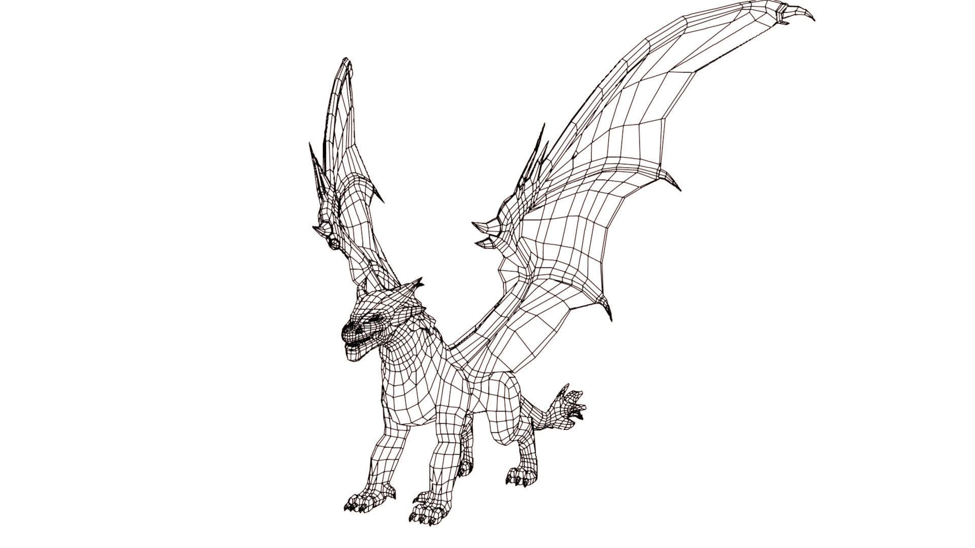 dargon 3d model dragon toy Free low-poly 3D model_5