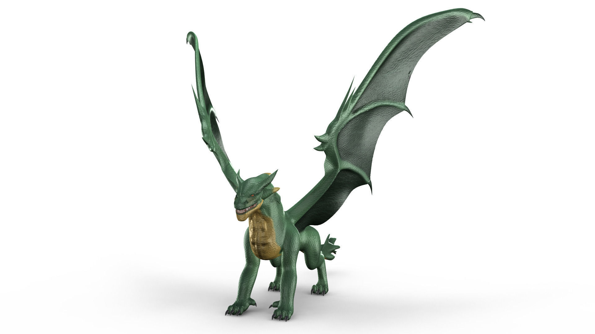 dargon 3d model dragon toy Free low-poly 3D model_2