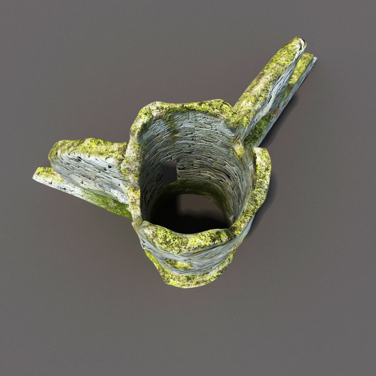 English Castle Ruin 3 Low-poly 3D model_2