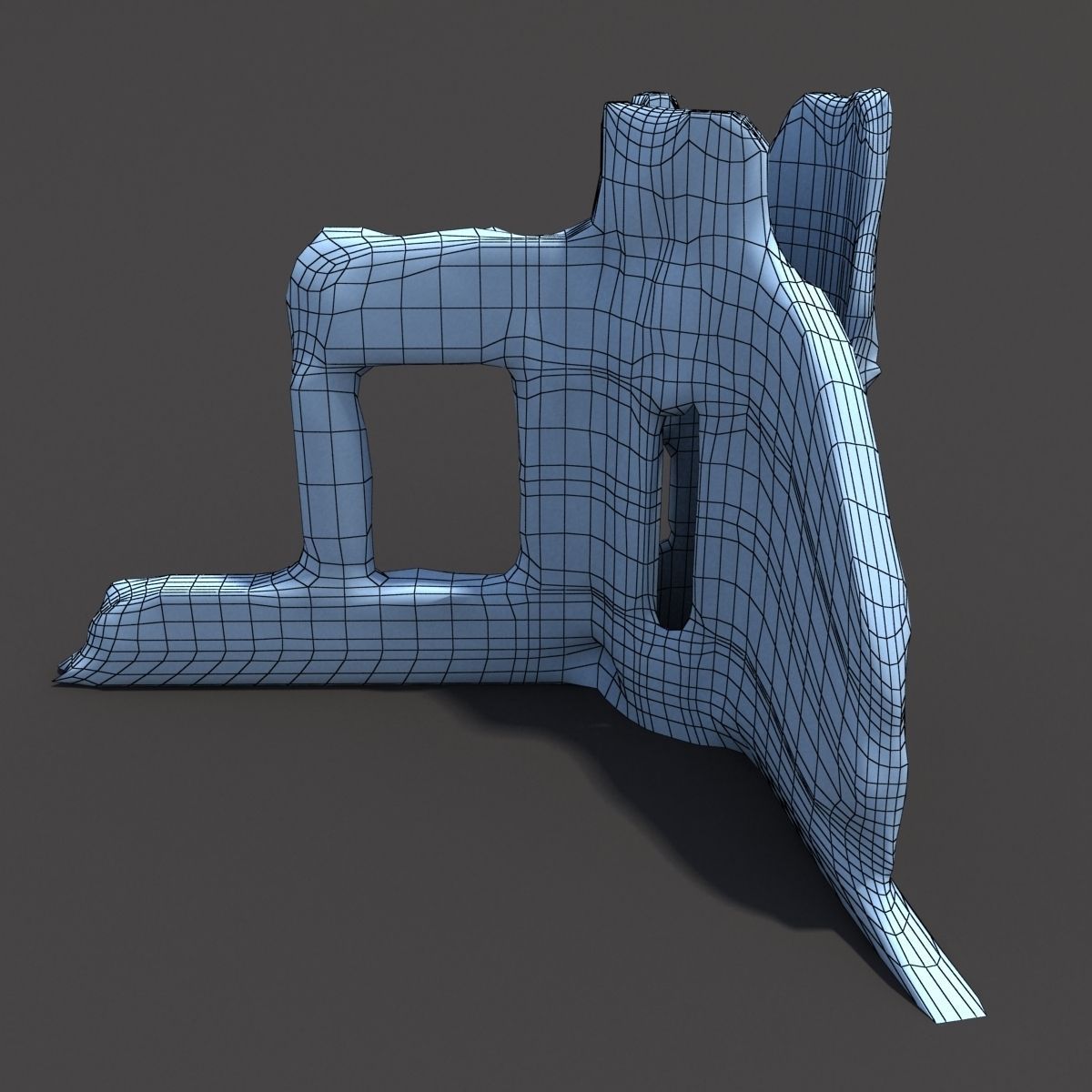 English Castle Ruin 3 Low-poly 3D model_7