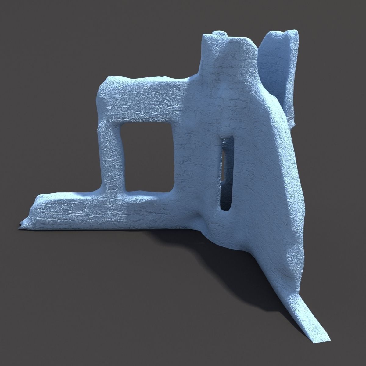 English Castle Ruin 3 Low-poly 3D model_8