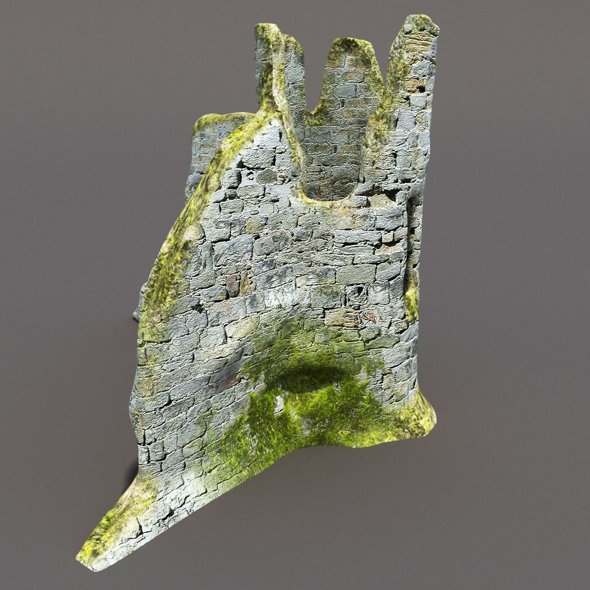 English Castle Ruin 3 Low-poly 3D model_3