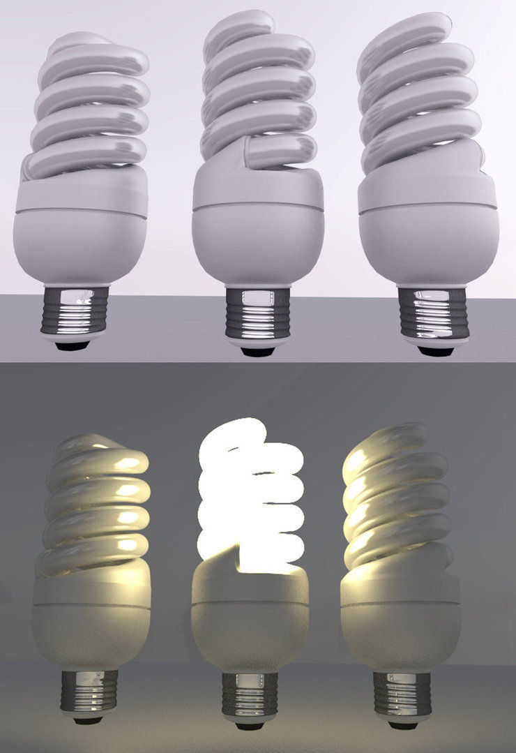 Energy-saving lamp Free 3D model_12