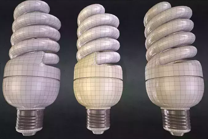 Energy-saving lamp Free 3D model