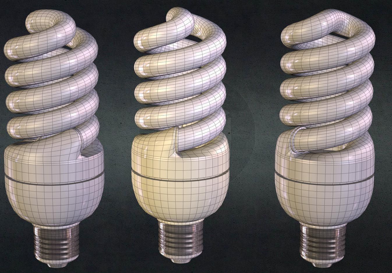Energy-saving lamp Free 3D model_16