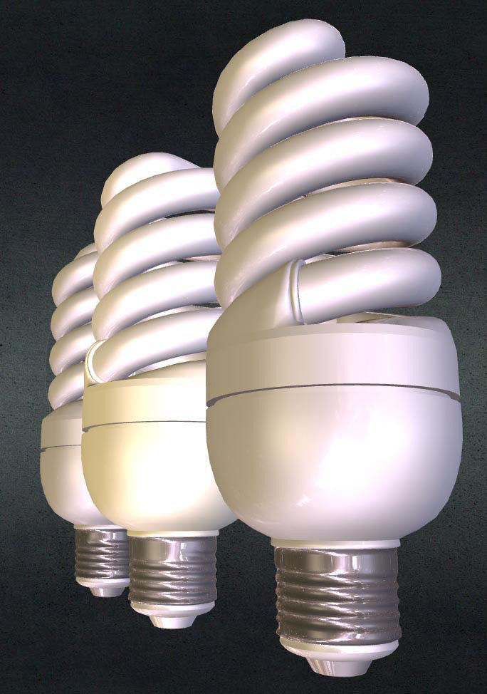 Energy-saving lamp Free 3D model_7