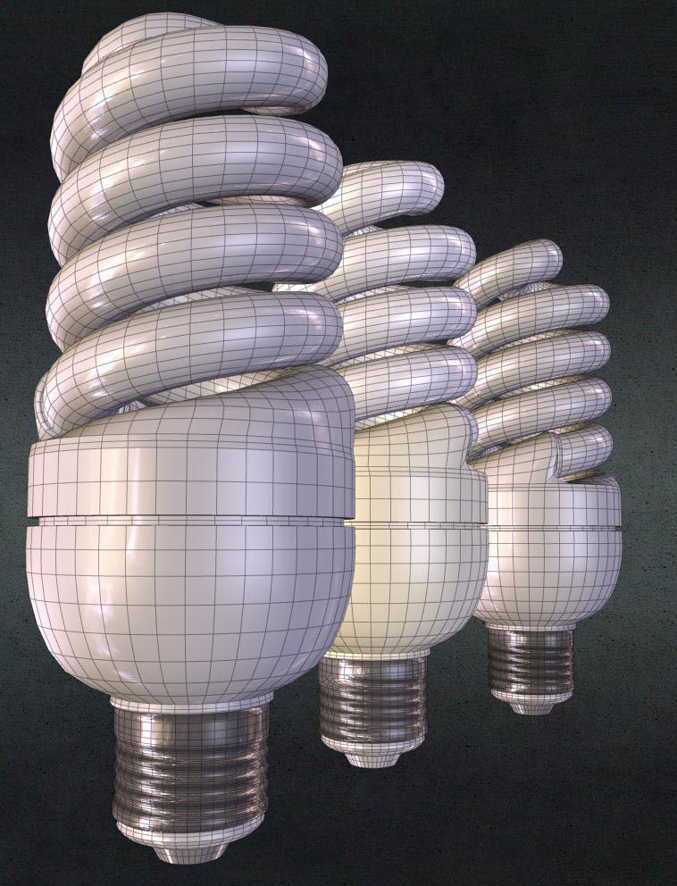 Energy-saving lamp Free 3D model_3