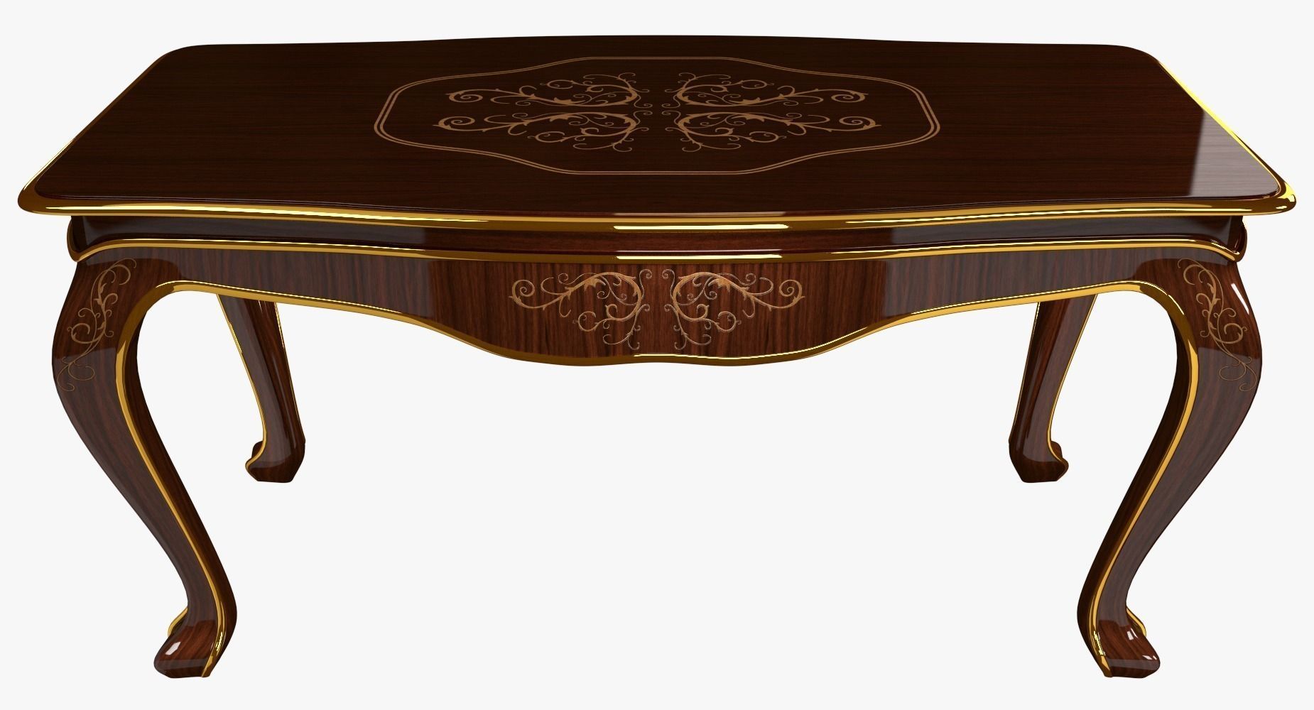 Classic Table 0001 Free 3D model_5