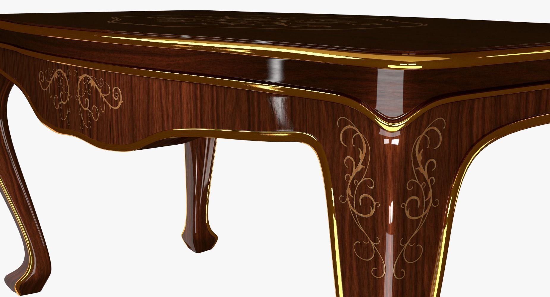 Classic Table 0001 Free 3D model_6