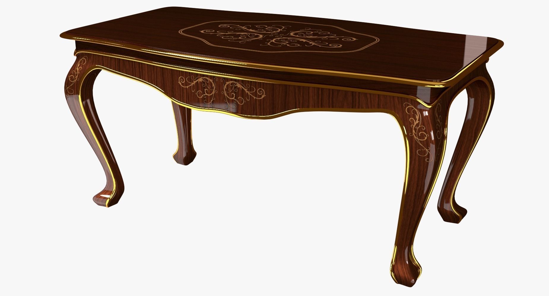 Classic Table 0001 Free 3D model_0