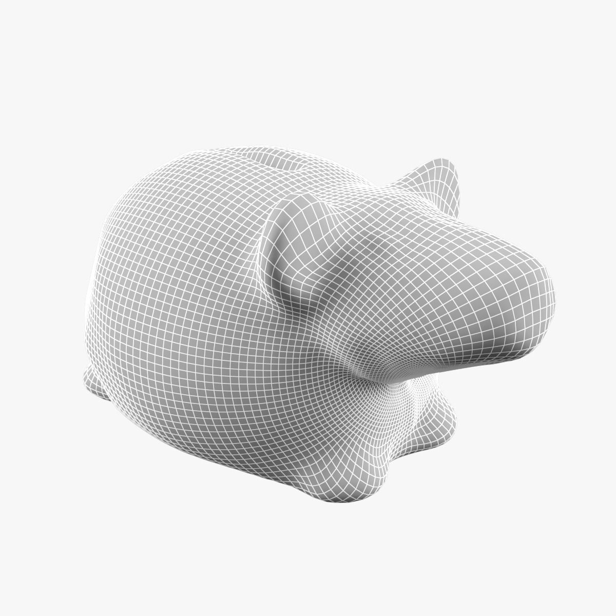 Moneybox pig 3D model_7