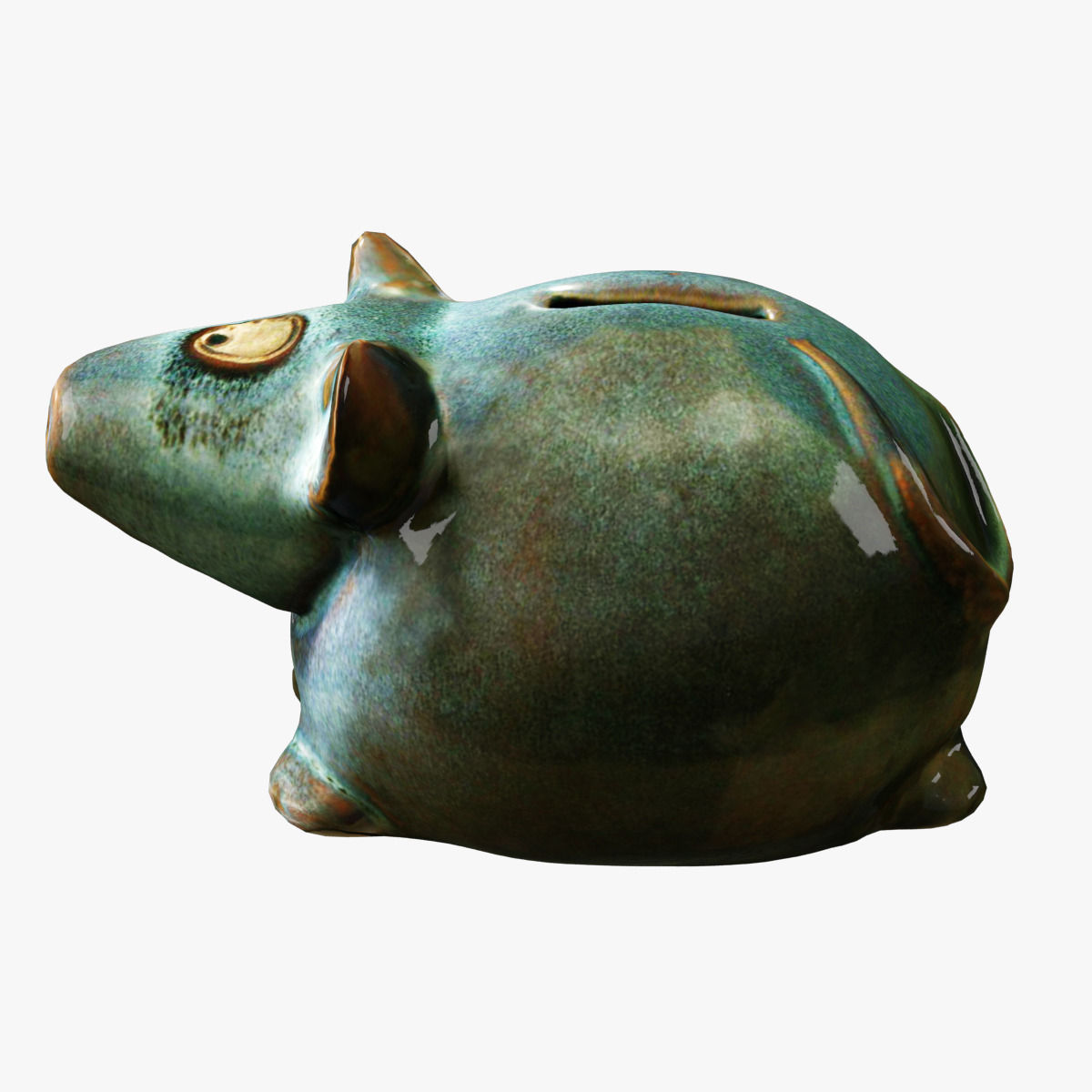 Moneybox pig 3D model_3
