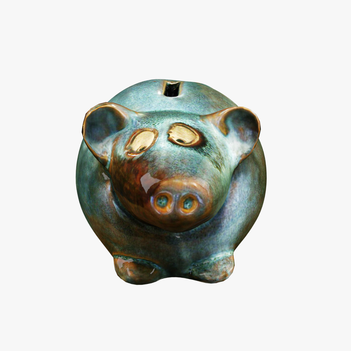 Moneybox pig 3D model_5