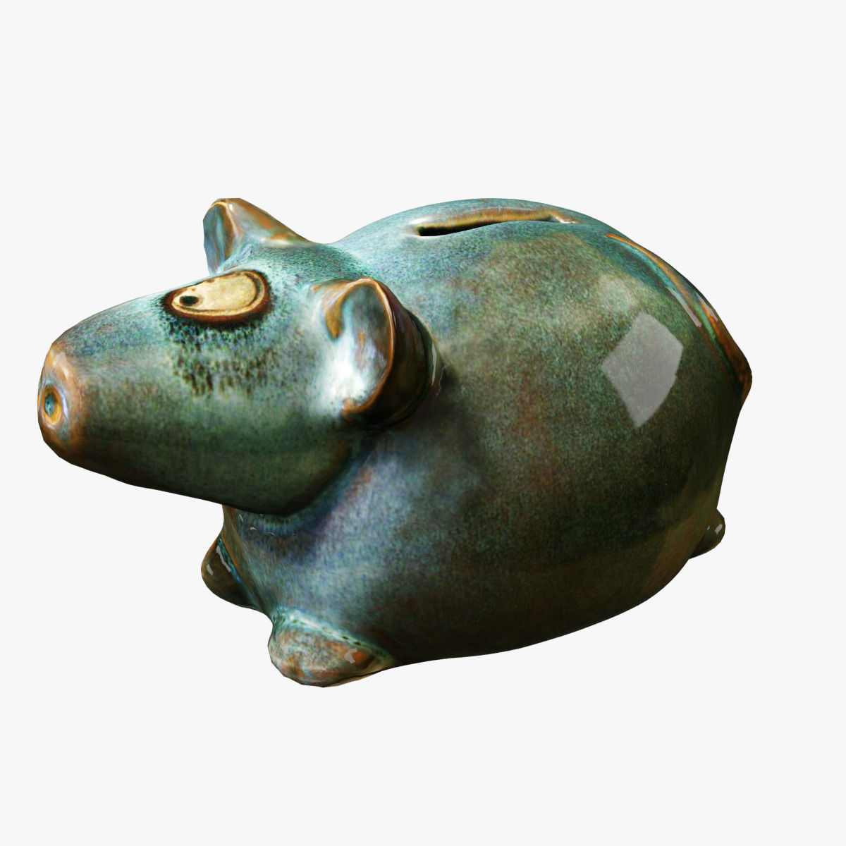 Moneybox pig 3D model_4