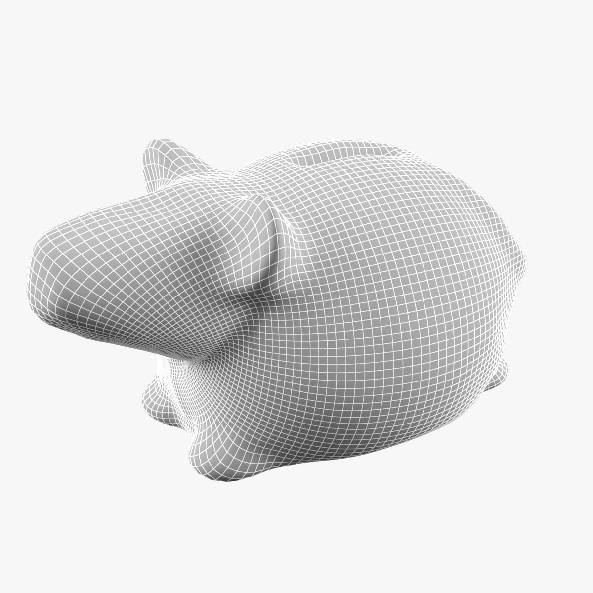 Moneybox pig 3D model_8