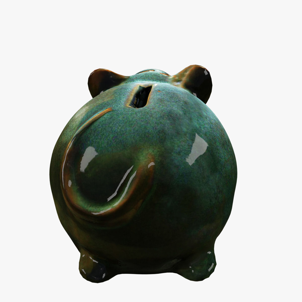 Moneybox pig 3D model_2