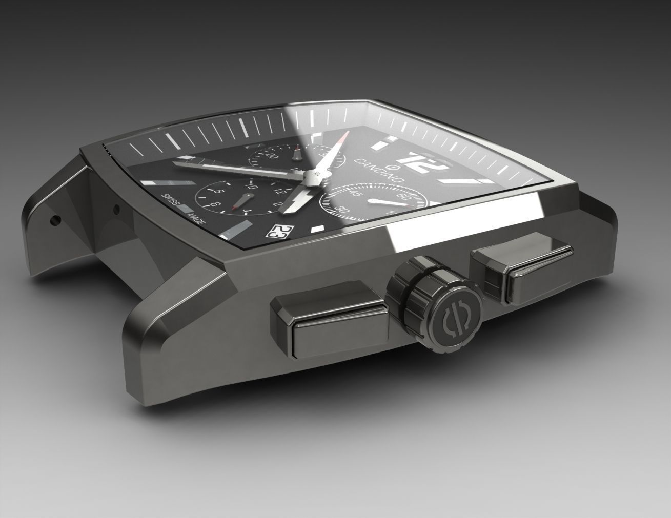Watches chronograph watch 3D model_1