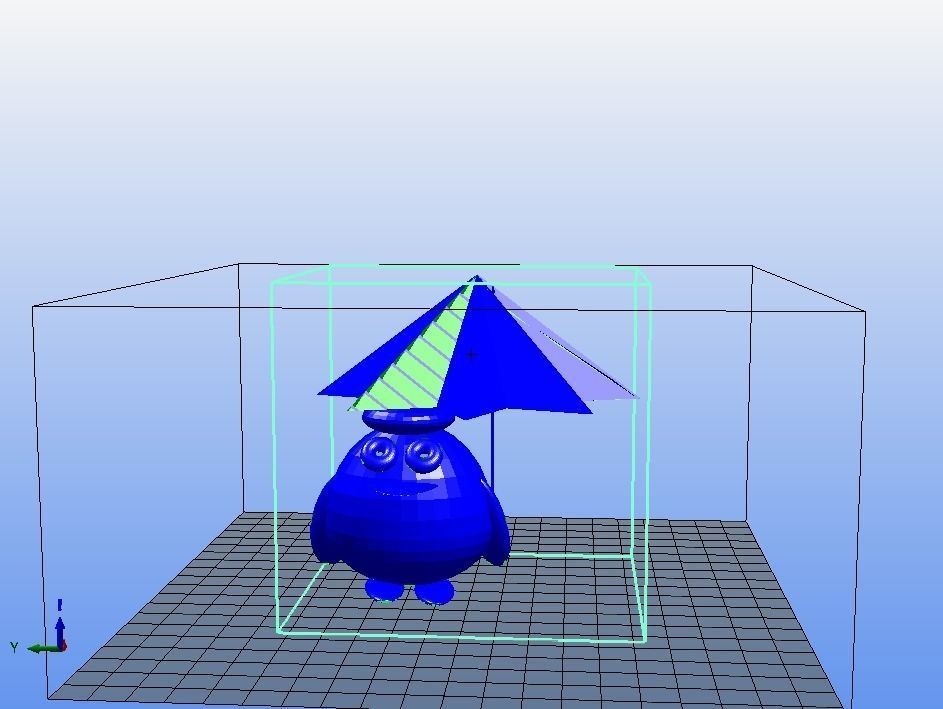 PINGUINO CON OMBRELLO SOTTO LA PIOGGIA 3D print model_0