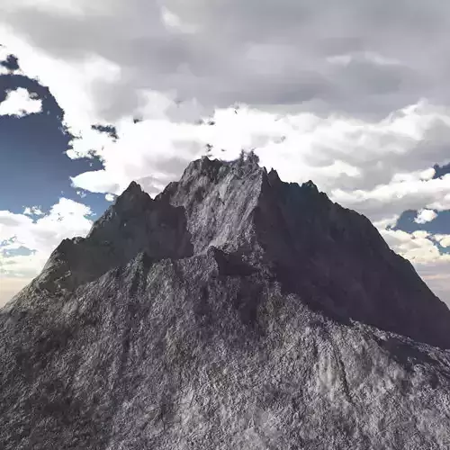 Rocky Mountain Range Peak High Poly 3D Model