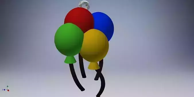Balloon Earrings Free 3D print model