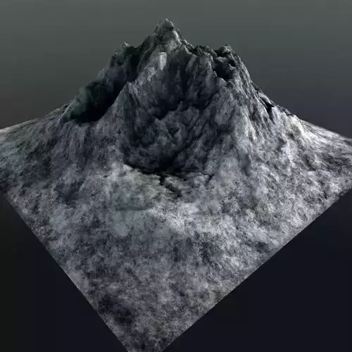 Rocky Mountain Range Peak Low Poly 3D Model Low-poly 3D model