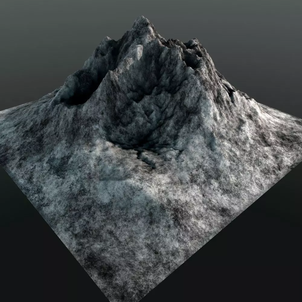 Rocky Mountain Range Peak Low Poly 3D Model Low-poly 3D model