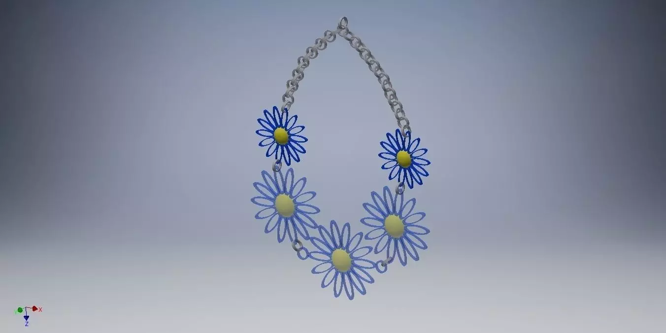 Flower Necklace 3D print model_0