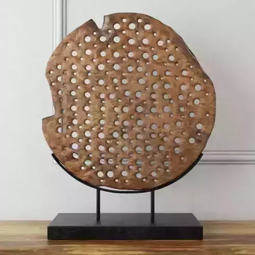 Natura Wooden Carving Deco on Stand