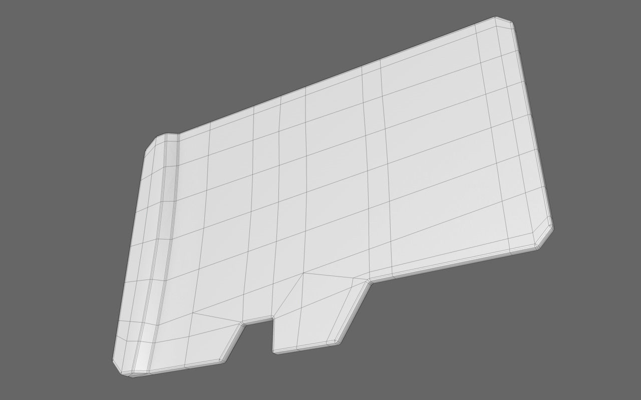 Micro SD Card 3D model_3