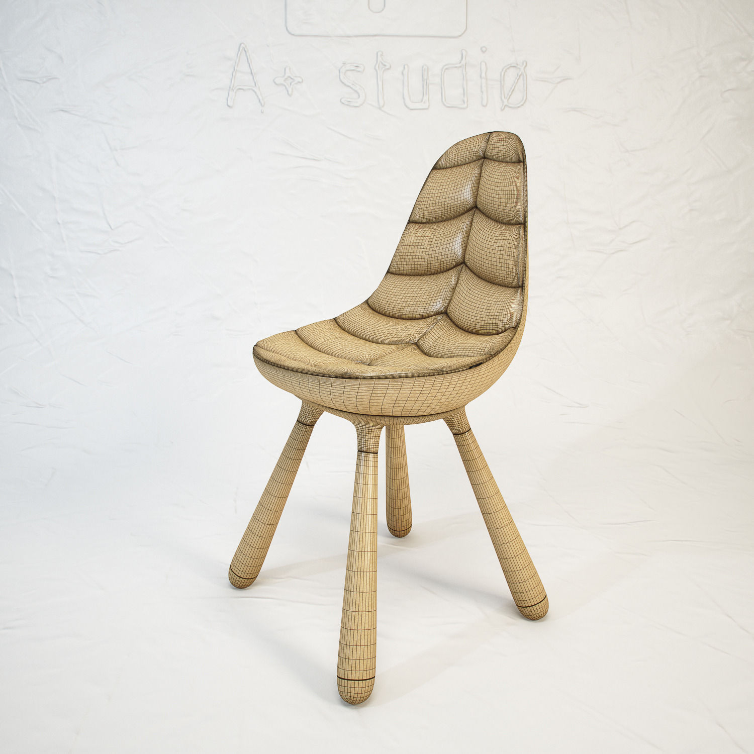 ESTABLISHED AND SONS Tudor chair by Jaime Hayon 3D model_4