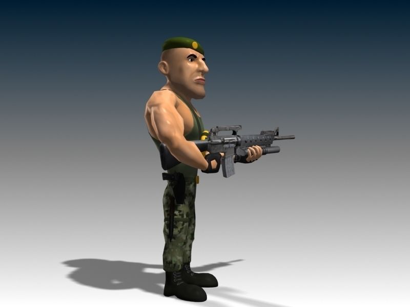 Captain James Low-poly 3D model_1