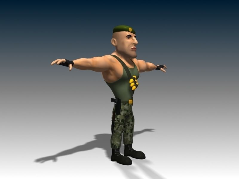 Captain James Low-poly 3D model_12