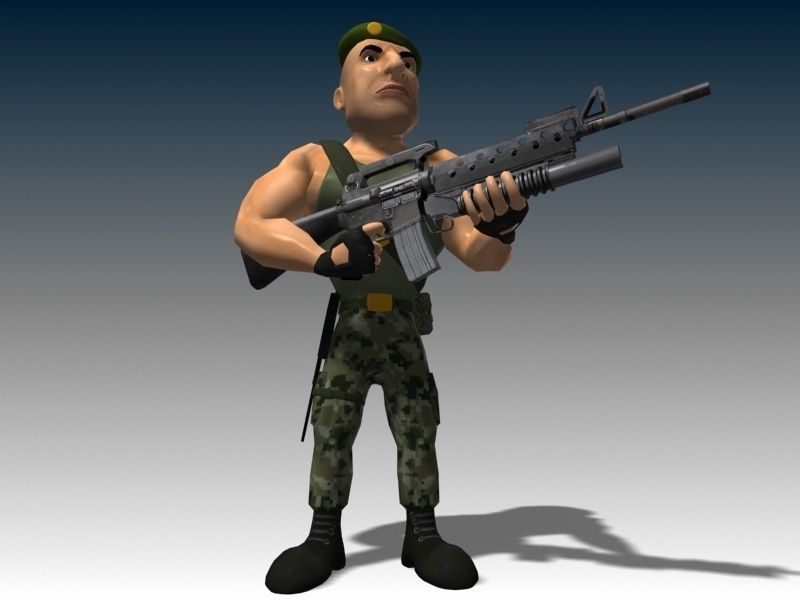 Captain James Low-poly 3D model_7