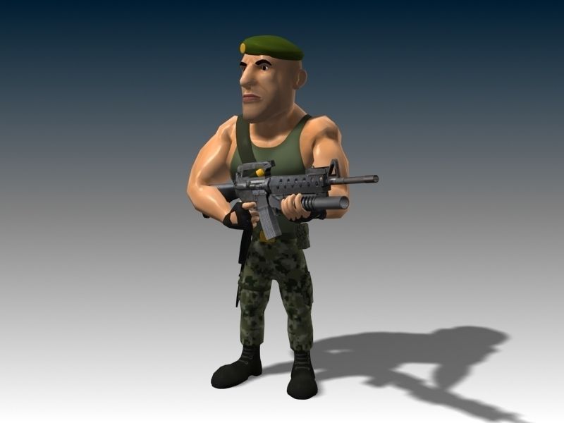 Captain James Low-poly 3D model_8